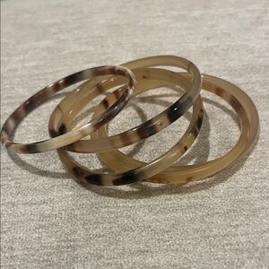 Elegant Brown Bangle Set Cowhorn